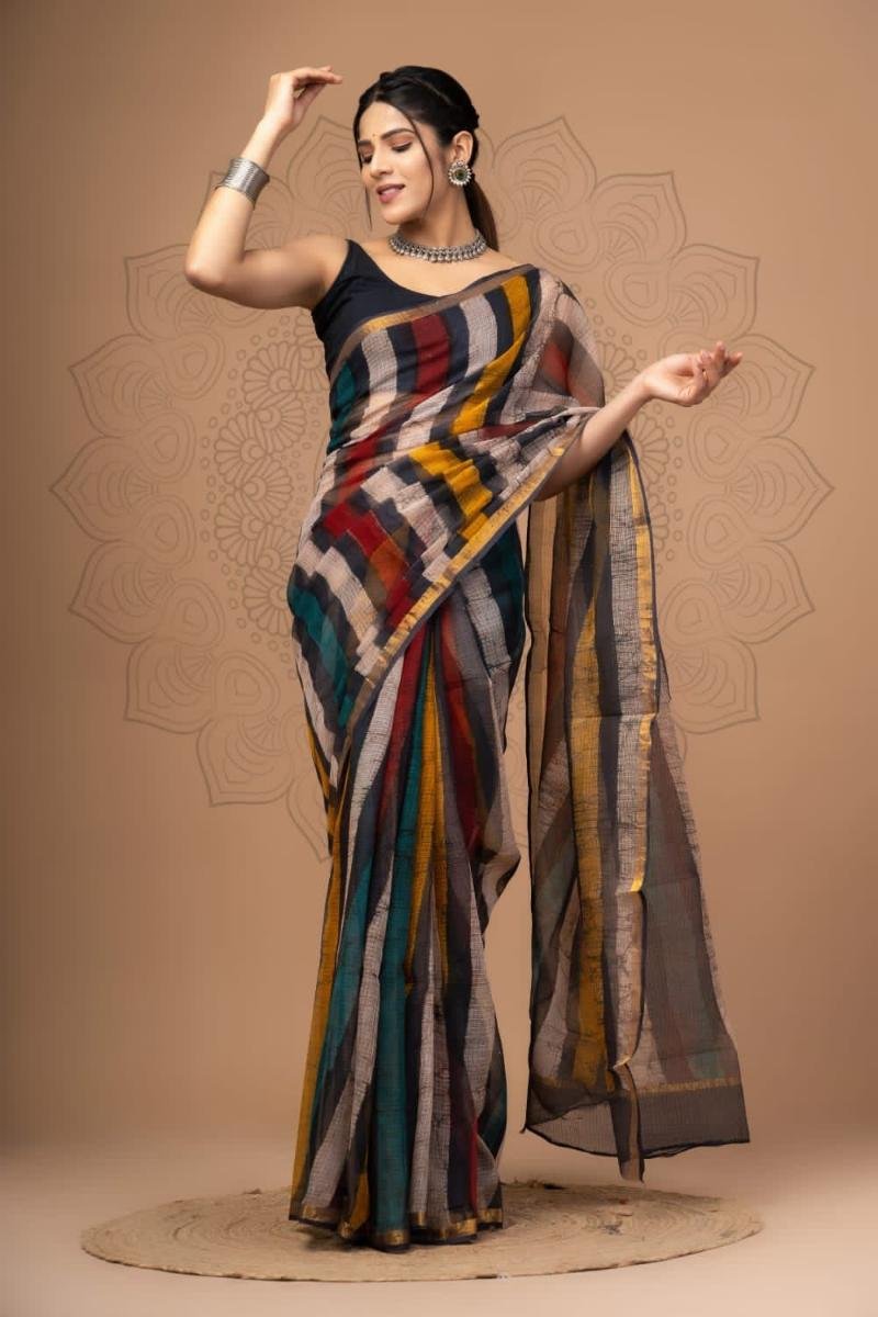 multi colored kota doriya saree